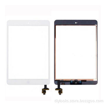 Touch Glass Digitizer Screen + IC Chip + Control Flex Assembly for iPad mini, White